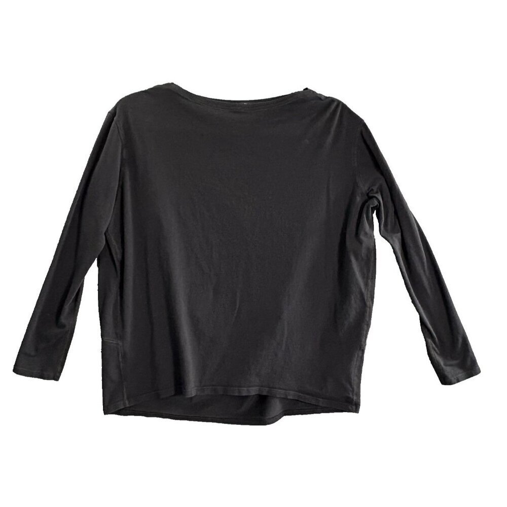 LULULEMON Women Pullover Lightweight Shirt Sz M Black Long Sleeve Gym‎ 5-21